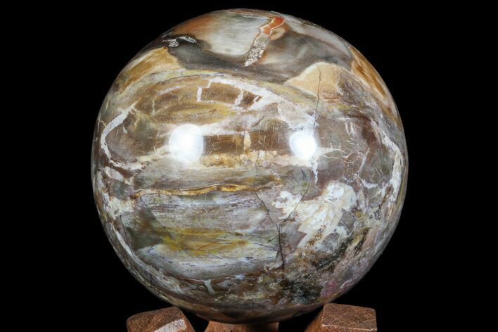 Colorful Petrified Wood Sphere - Madagascar #67766